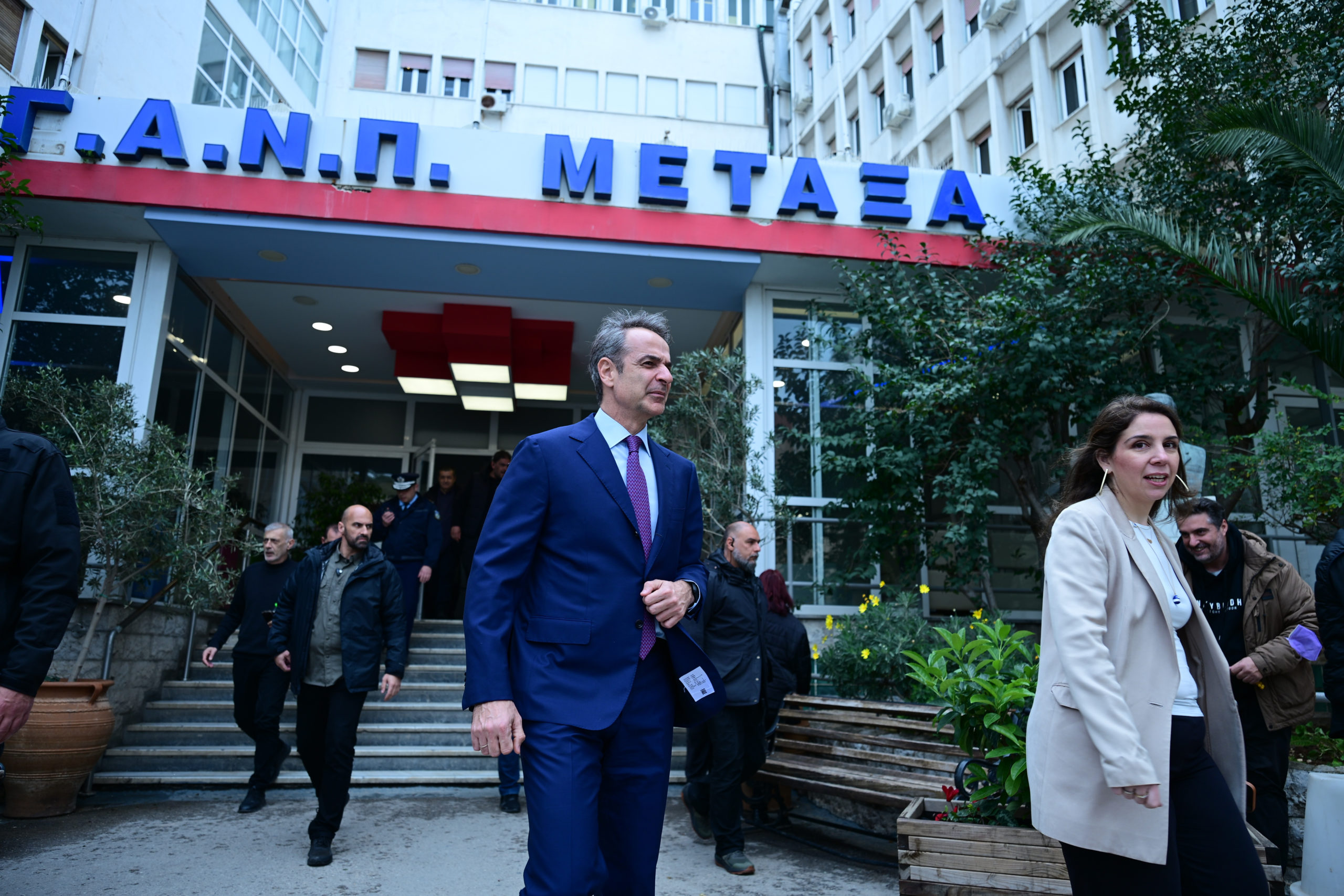 Επίσκεψη του πρωθυπουργού Κυριάκου Μητσοτάκη στο νοσοκομείο «Μεταξά»