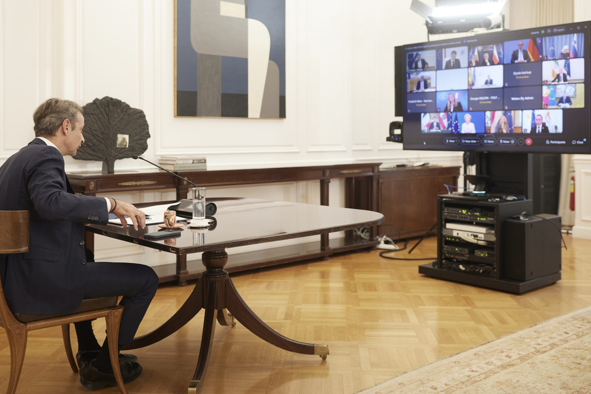 Μητσοτάκης, ψηφιακή ασφάλεια, παιδιά, τηλεδιάσκεψη