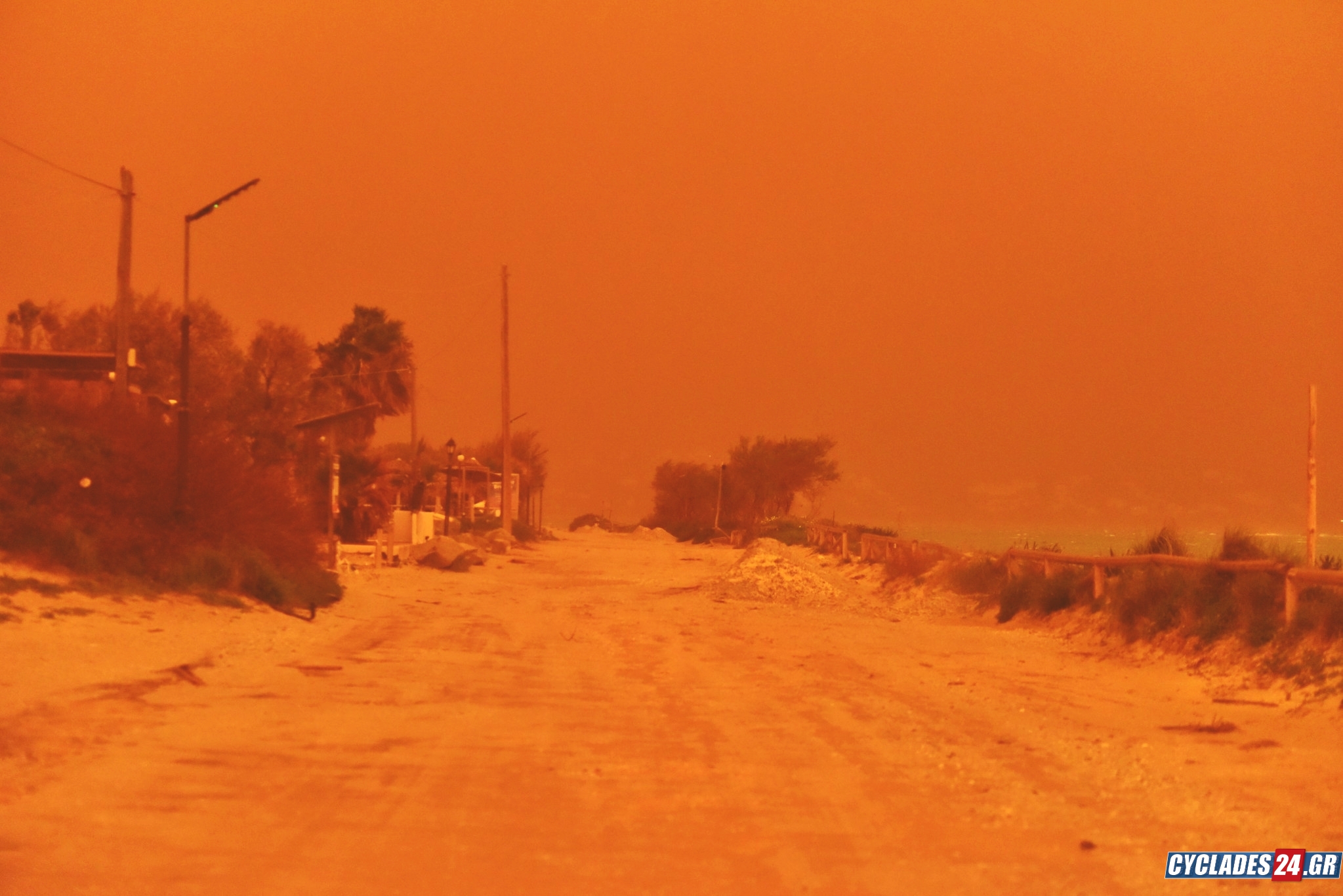 Νάξος, αφρικανική σκόνη, κακοκαιρία, Erminio