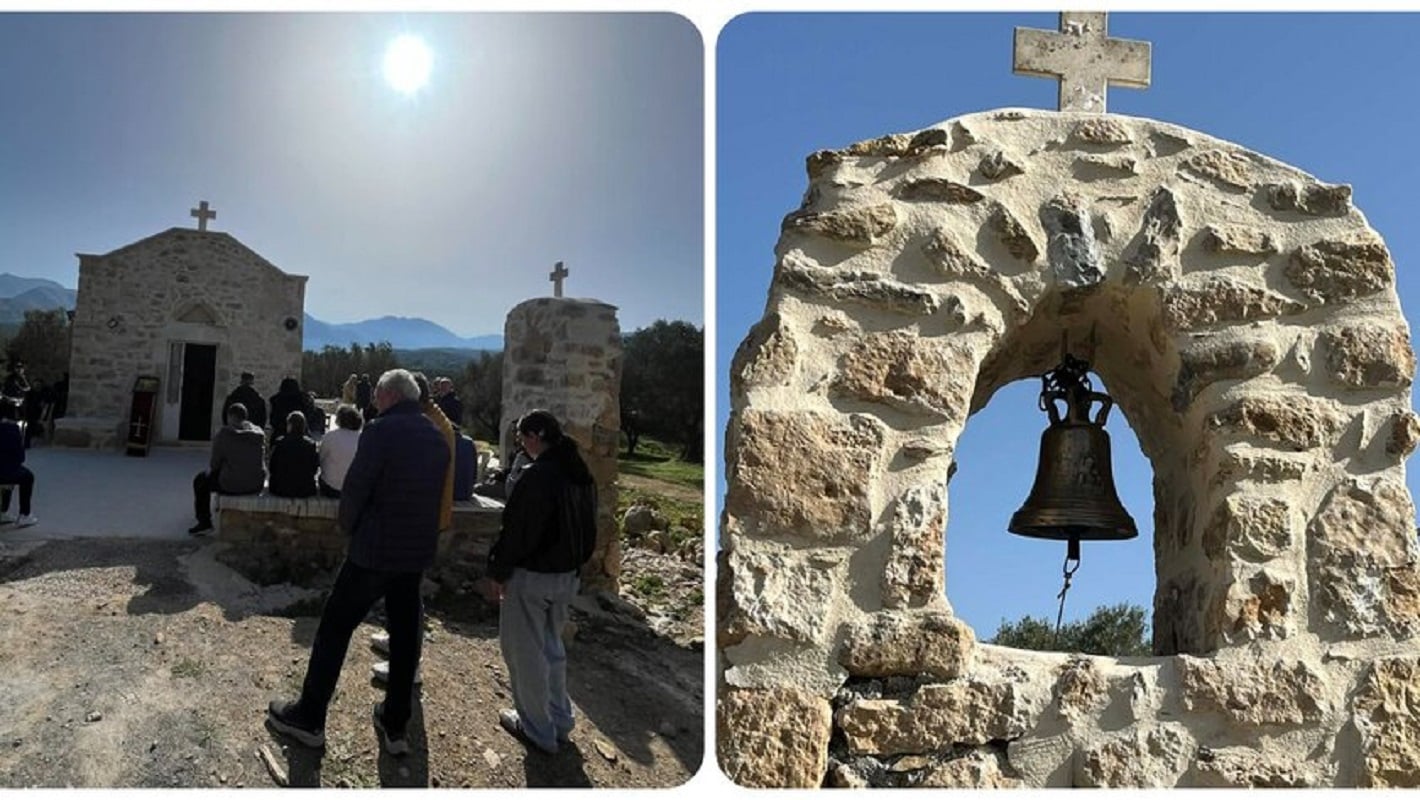 Αρκαλοχώρι: Λειτούργησε ξανά το γραφικό ξωκλήσι 5 χρόνια μετά τον ισχυρό σεισμό του 2021 – ΦΩΤΟ και ΒΙΝΤΕΟ