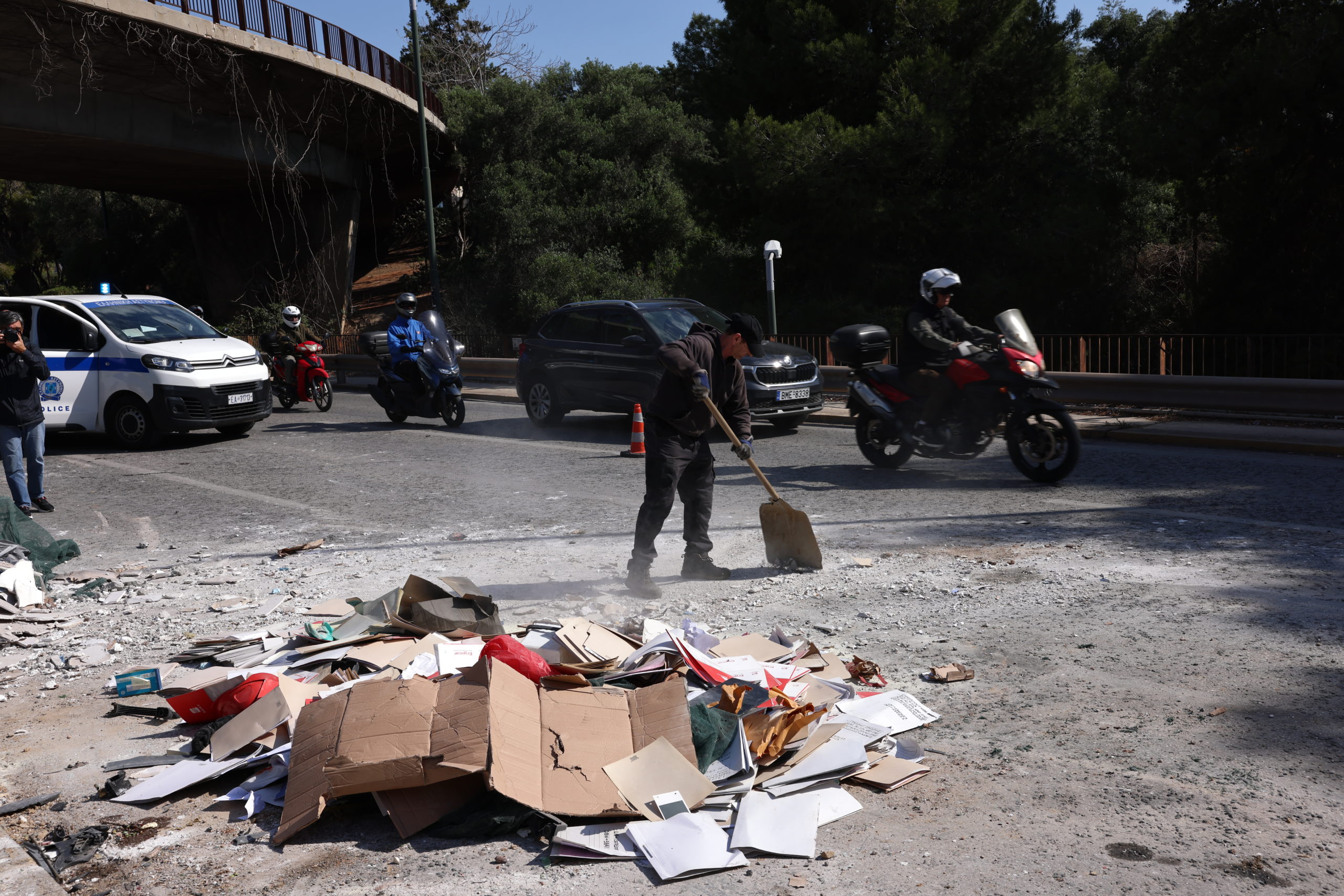 Λεωφόρος Βουλιαγμένης, τροχαίο, ανατροπή, φορτηγού
