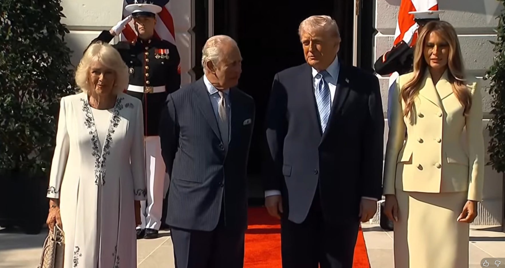 Τραμπ και Μελάνια υποδέχτηκαν το βρετανικό βασιλικό ζεύγος στον Λευκό Οίκο για απογευματινό τσάι – Δείτε βίντεο και φωτογραφίες