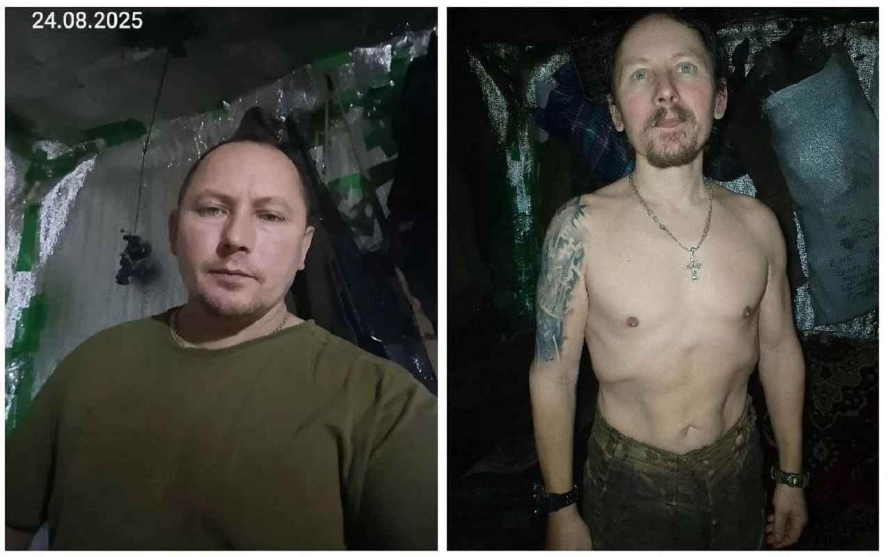 Στρατιώτες της 14ης ξεχωριστής μηχανοκίνητης ταξιαρχίας πριν και μετά από ακραία απώλεια βάρους λόγω πείνας, Facebook/Alla Poberezhnik