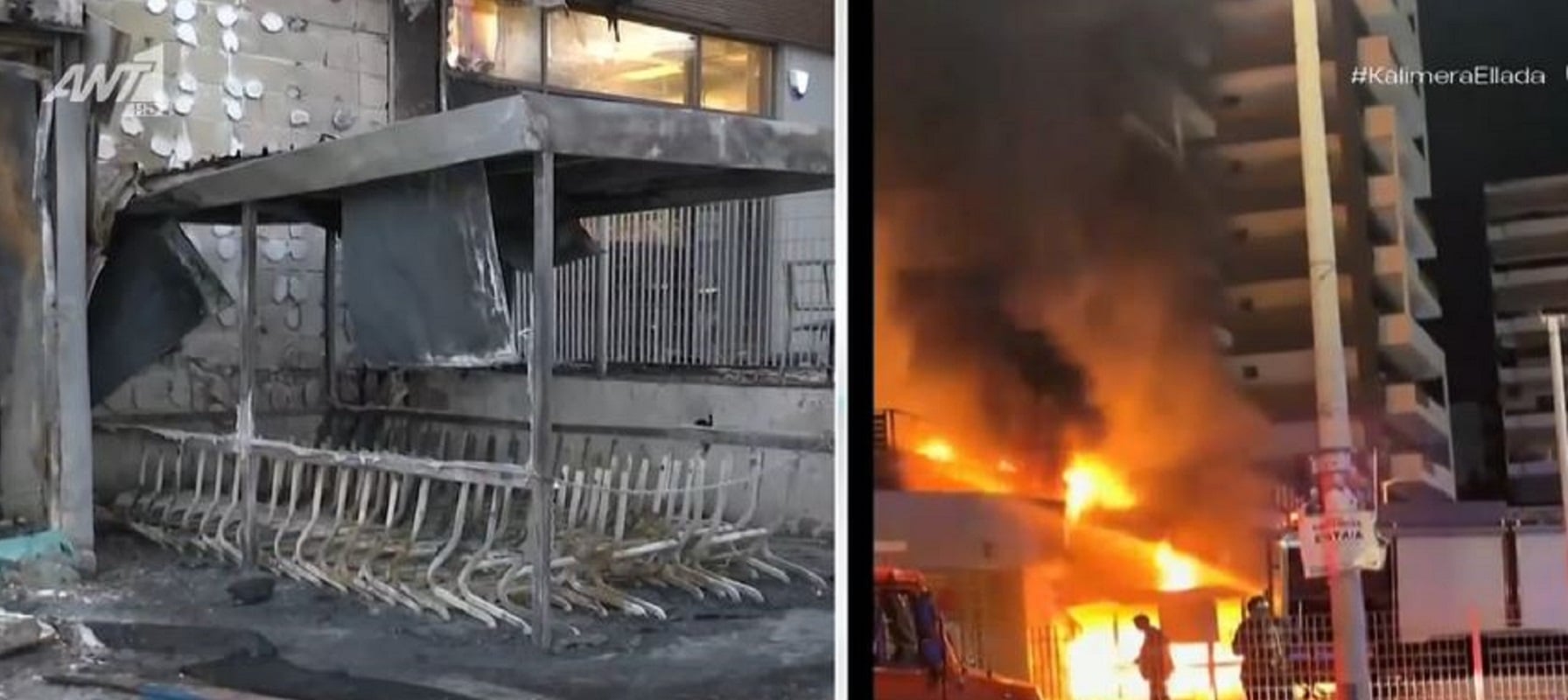 Κάτω Πατήσια: Ζημιές από τη φωτιά στο σούπερ μάρκετ – Βίντεο