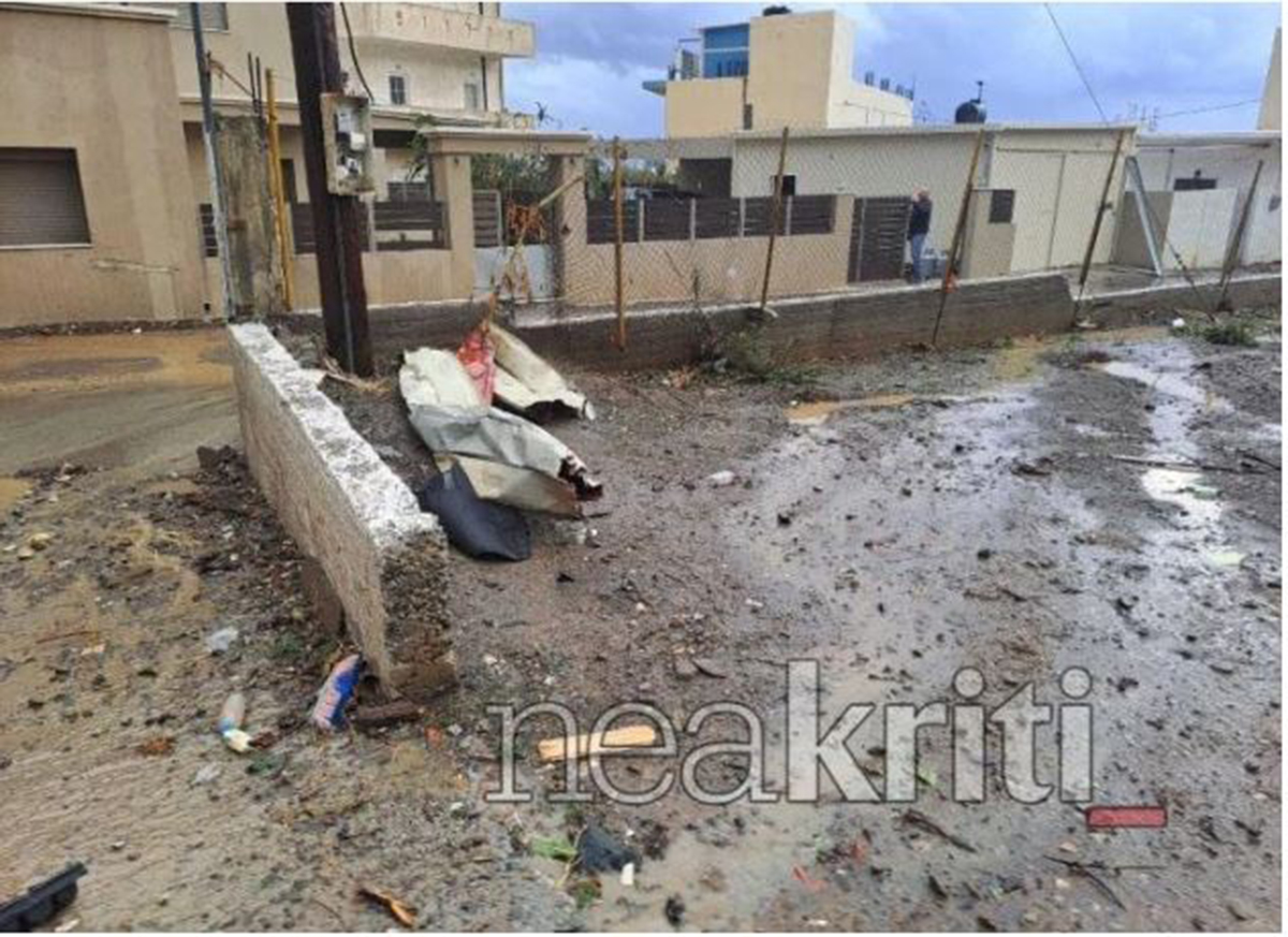 Κρήτη: «Πνίγηκε» από τη βροχή ο Τσούτσουρας Ηρακλείου – Βίντεο από τους πλημμυρισμένους δρόμους και τον χείμαρρο που κατέβηκε από το βουνό