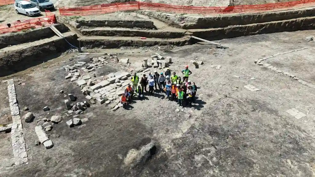 Άποψη του ιερού που ανακαλύφθηκε. Πιστωτική αναγνώριση: Εφορεία αρχαιολογίας, καλών τεχνών και τοπίου για τις επαρχίες της Πάντοβα, του Τρεβίζο και του Μπελούνο