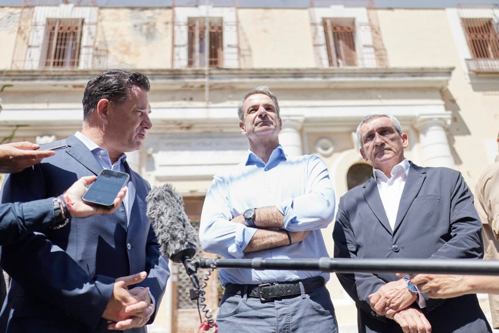 Έφτασε στη Ρόδο ο Κυριάκος Μητσοτάκης