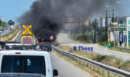 Αυτοκίνητο τυλίχτηκε στις φλόγες στη Μουδανιών-Θεσσαλονίκης - Δείτε το βίντεο