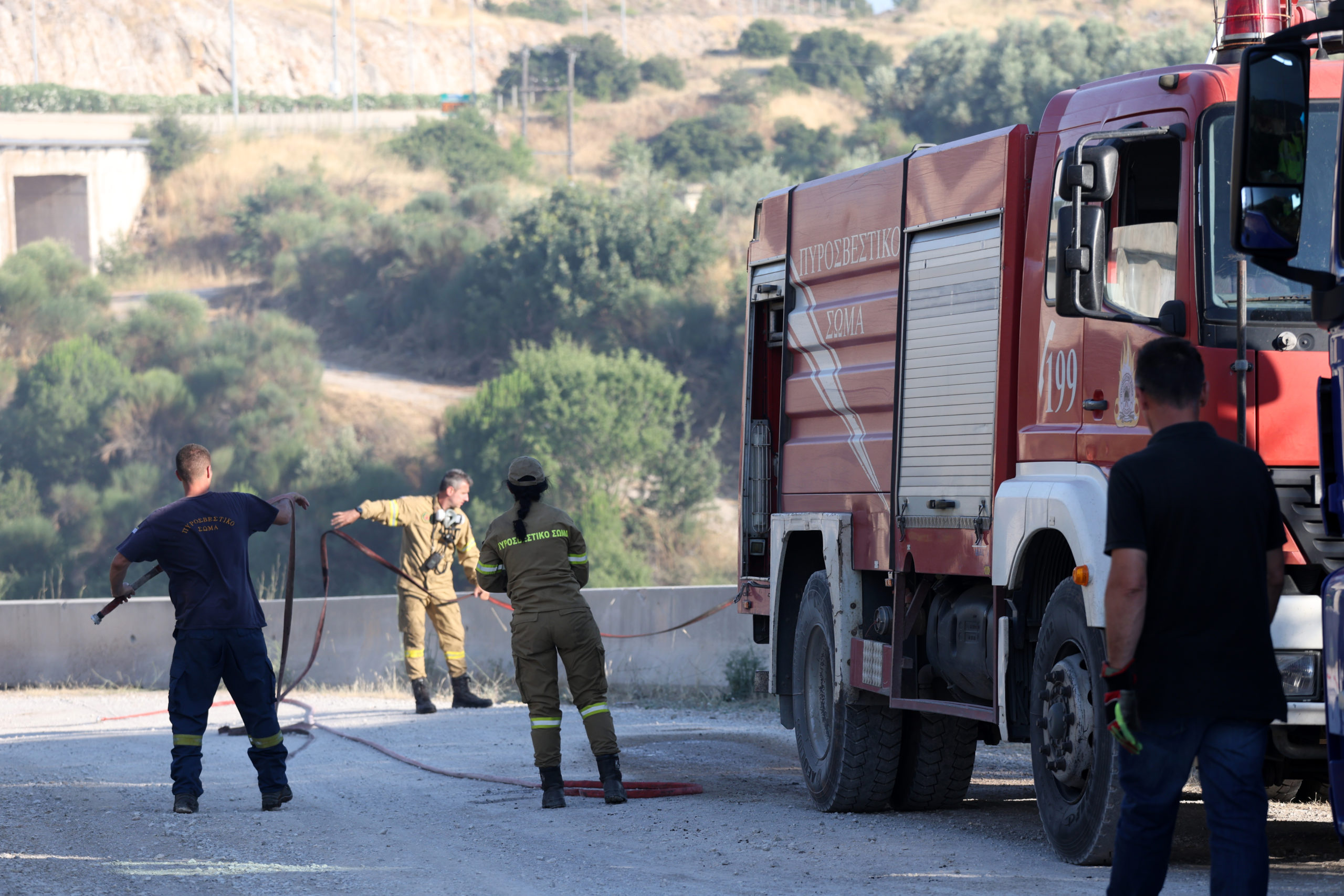 Φωτιά σε διάζωμα στη Λεωφόρο Κηφισού – Προβλήματα στην κυκλοφορία