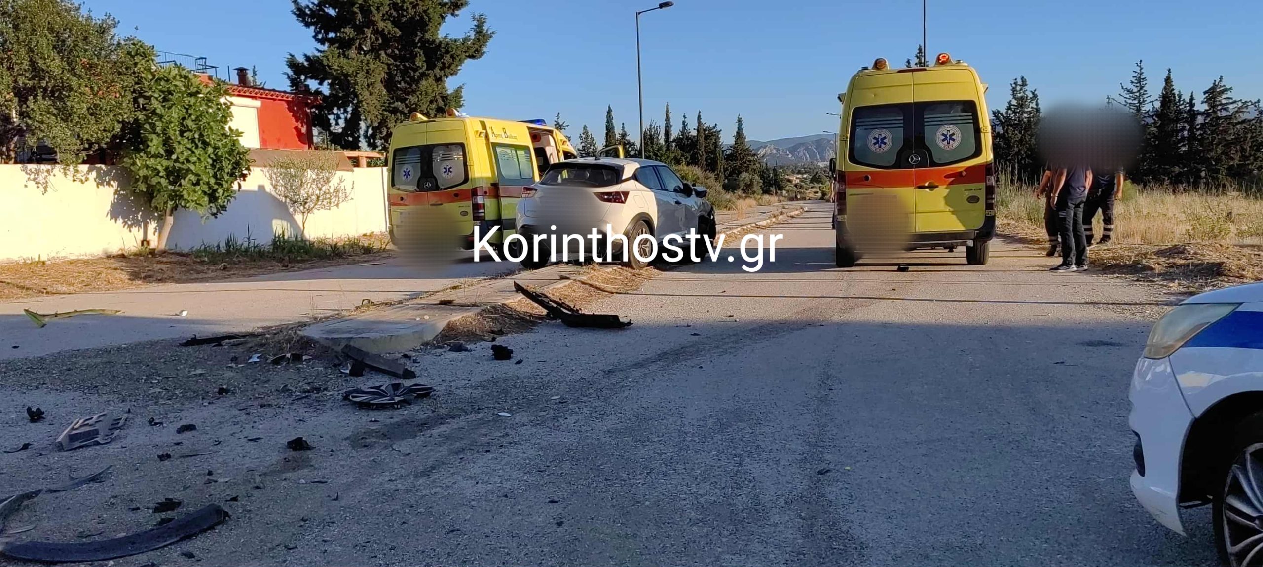 Λουτράκι, τροχαίο, ασθενοφόρο