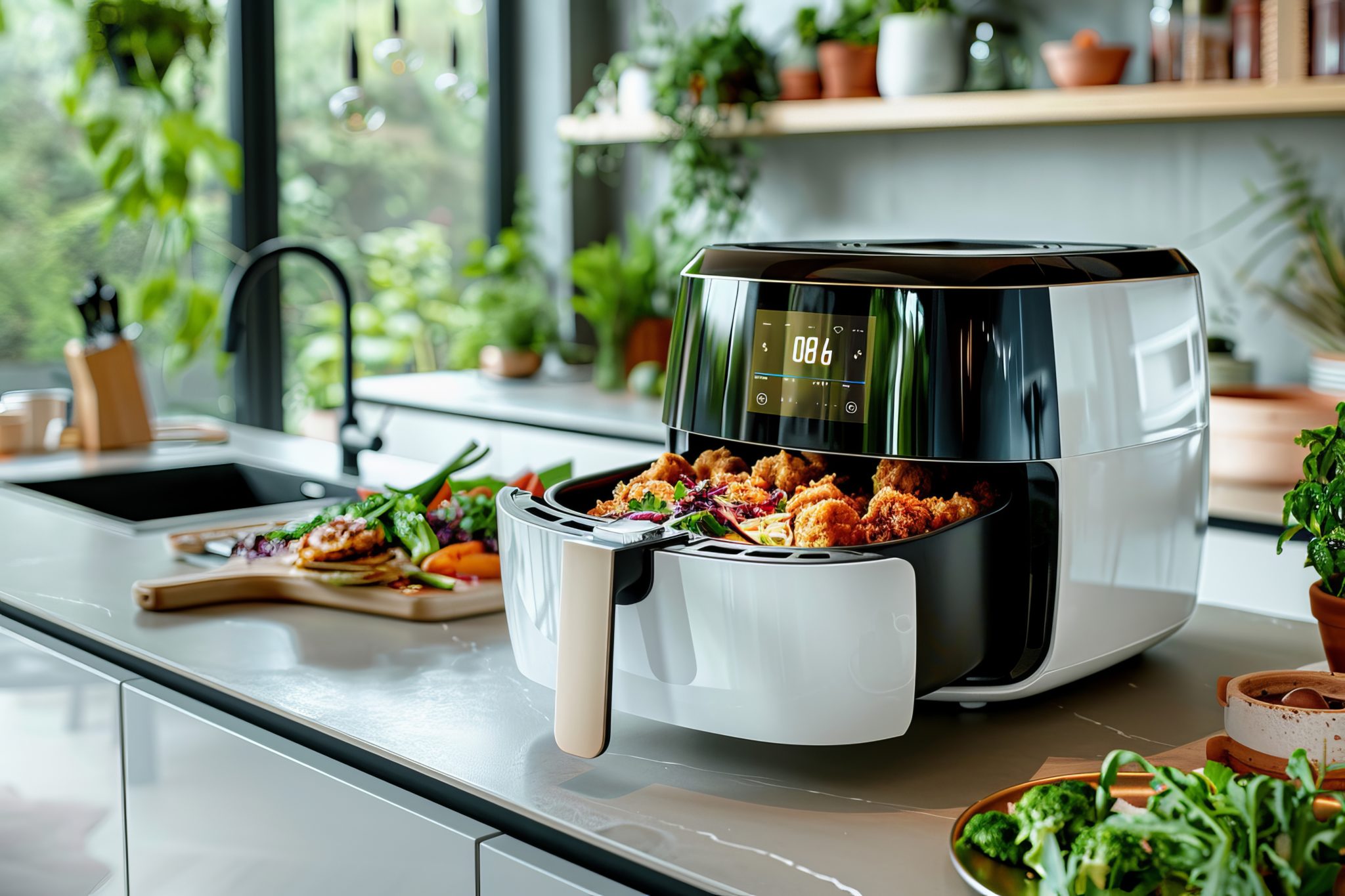 Καθαρισμός air fryer: Το απλό υλικό που λιώνει τα καμένα λίπη σε 15 λεπτά
