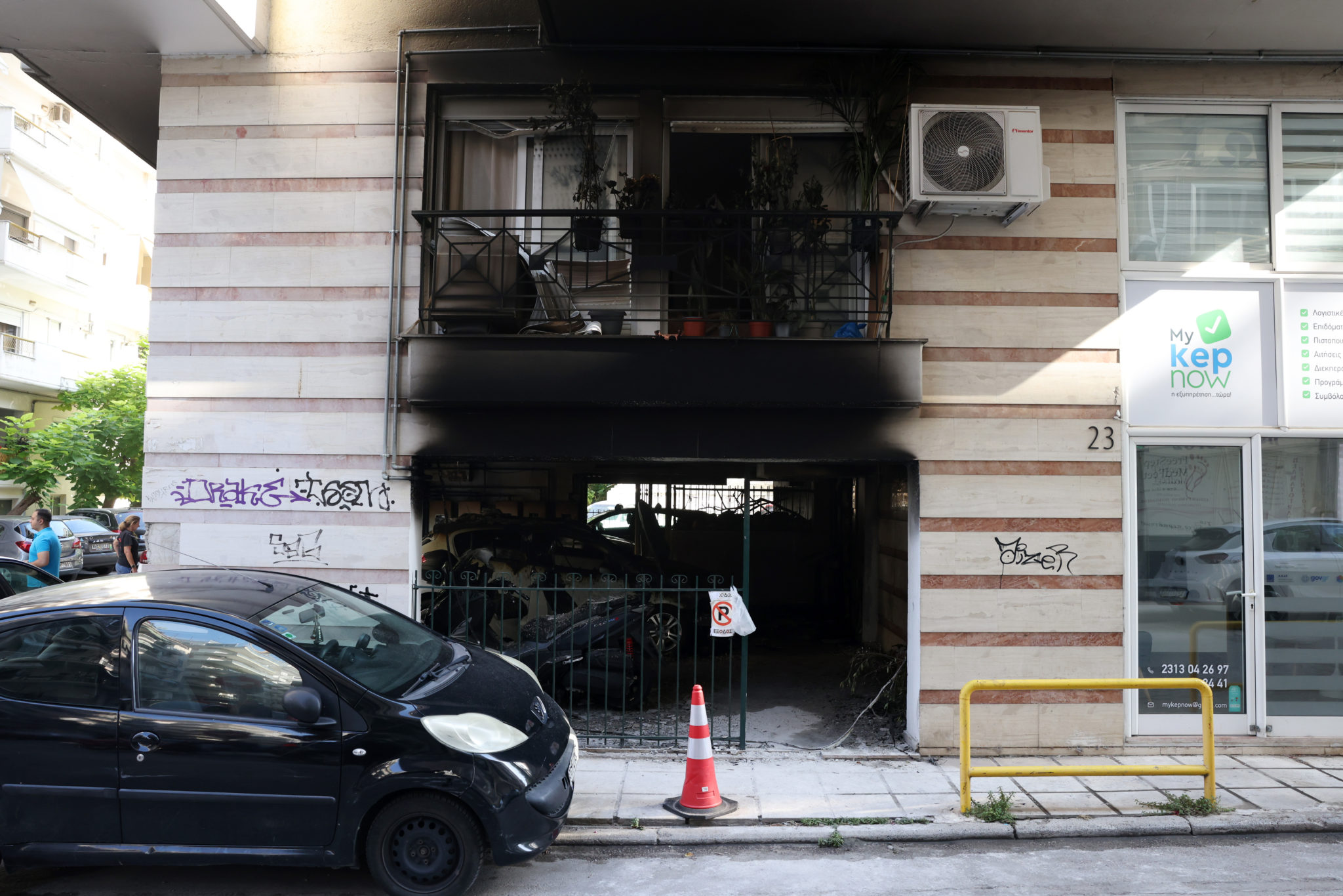 Εμπρησμός Θεσσαλονίκη ΝΔ