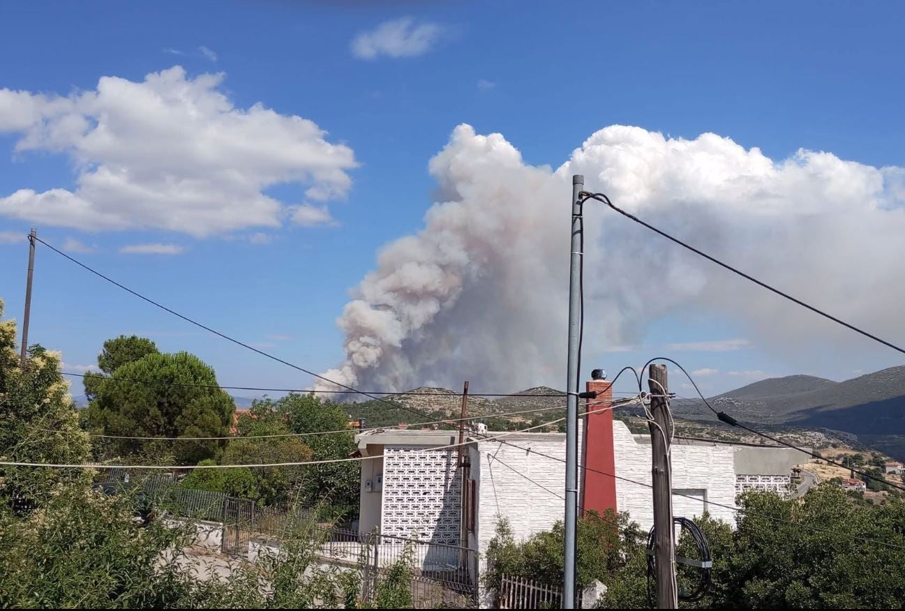 Φωτιά στην Οινόη: Έχει εκδηλωθεί ανάμεσα στις καμένες εκτάσεις του 2021 και του 2023 – Δήμαρχος Μάνδρας: «Μαρτυρίες κάνουν λόγο για τσιγάρο που πετάχτηκε»
