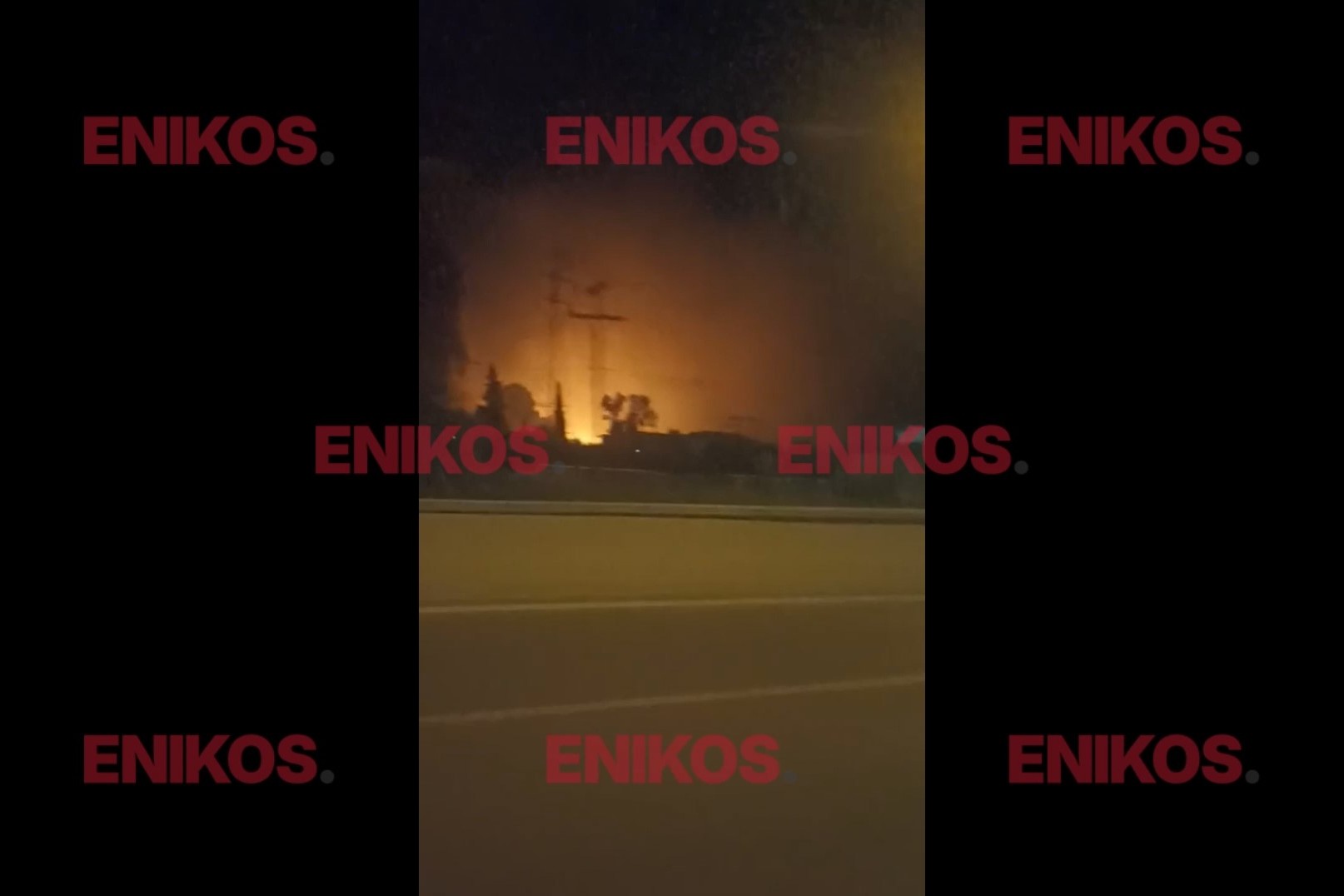 Ωραιόκαστρο: Η εικόνα της φωτιάς όπως φαίνεται από την Εθνική Οδό Θεσσαλονίκης – Σερρών – ΒΙΝΤΕΟ αναγνώστη