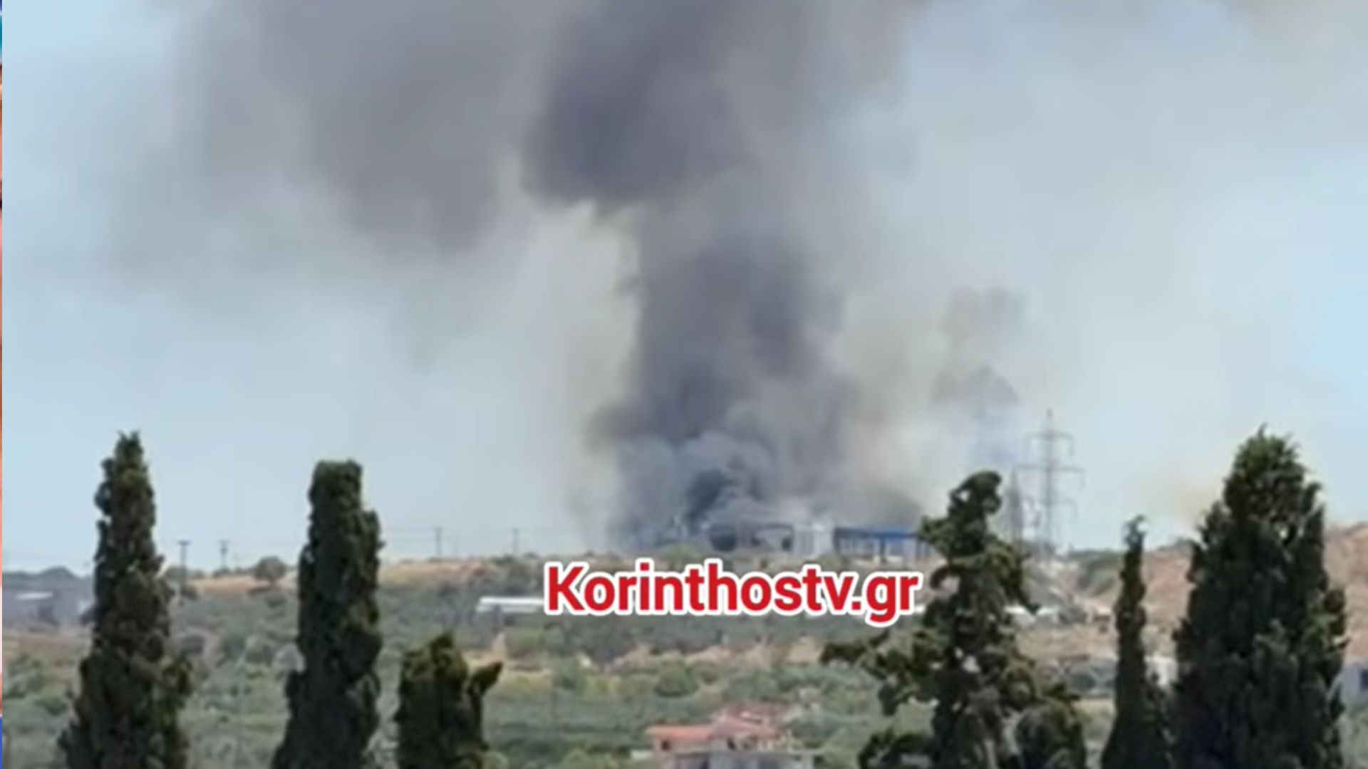 Φωτιά σε εργοστάσιο στα Εξαμίλια: Ένας νεκρός, δύο με ελαφρά εγκαύματα – Σε ετοιμότητα ΕΚΑΒ και νοσοκομείο Κορίνθου