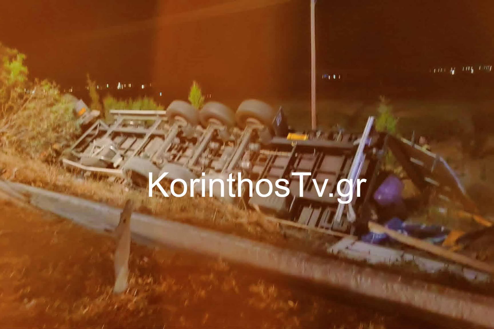 Τραγωδία στην Εθνική Οδό Κορίνθου – Πατρών: Νεκρός ο 52χρονος οδηγός της νταλίκας που ανετράπη