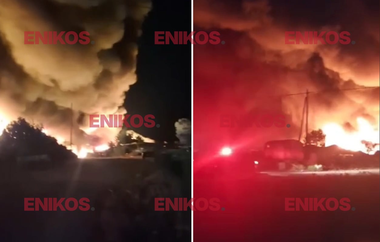Λάρισα: Μεγάλη φωτιά σε χώρο επιχείρησης στο Ομορφοχώρι – Ήχησε το 112 – ΒΙΝΤΕΟ αναγνώστη