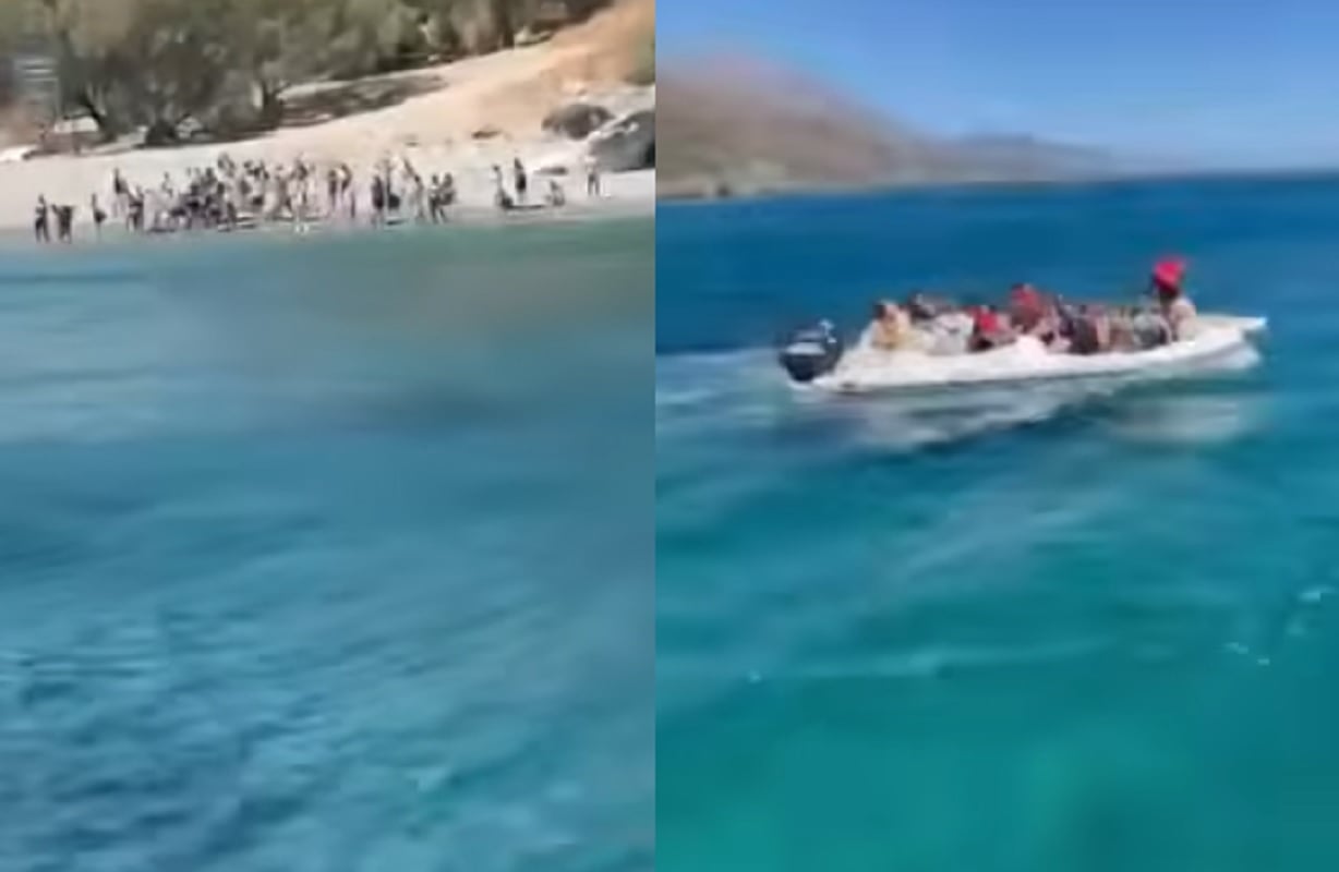 Φωτιά στο Ρέθυμνο: Βίντεο από τον απεγκλωβισμό 51 ατόμων από την παραλία Πρέβελη