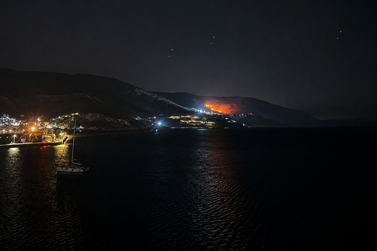 Φωτιά στην Κάλυμνο