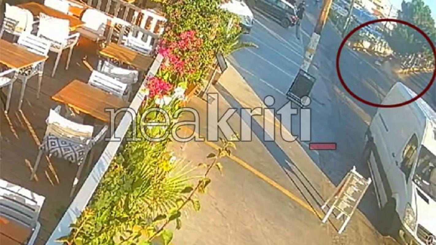 Ηράκλειο: Βίντεο ντοκουμέντο από την τρελή πορεία του αυτοκινήτου – Η στιγμή που «απογειώνεται» και πέφτει πάνω σε δέντρο και σταθμευμένα αυτοκίνητα