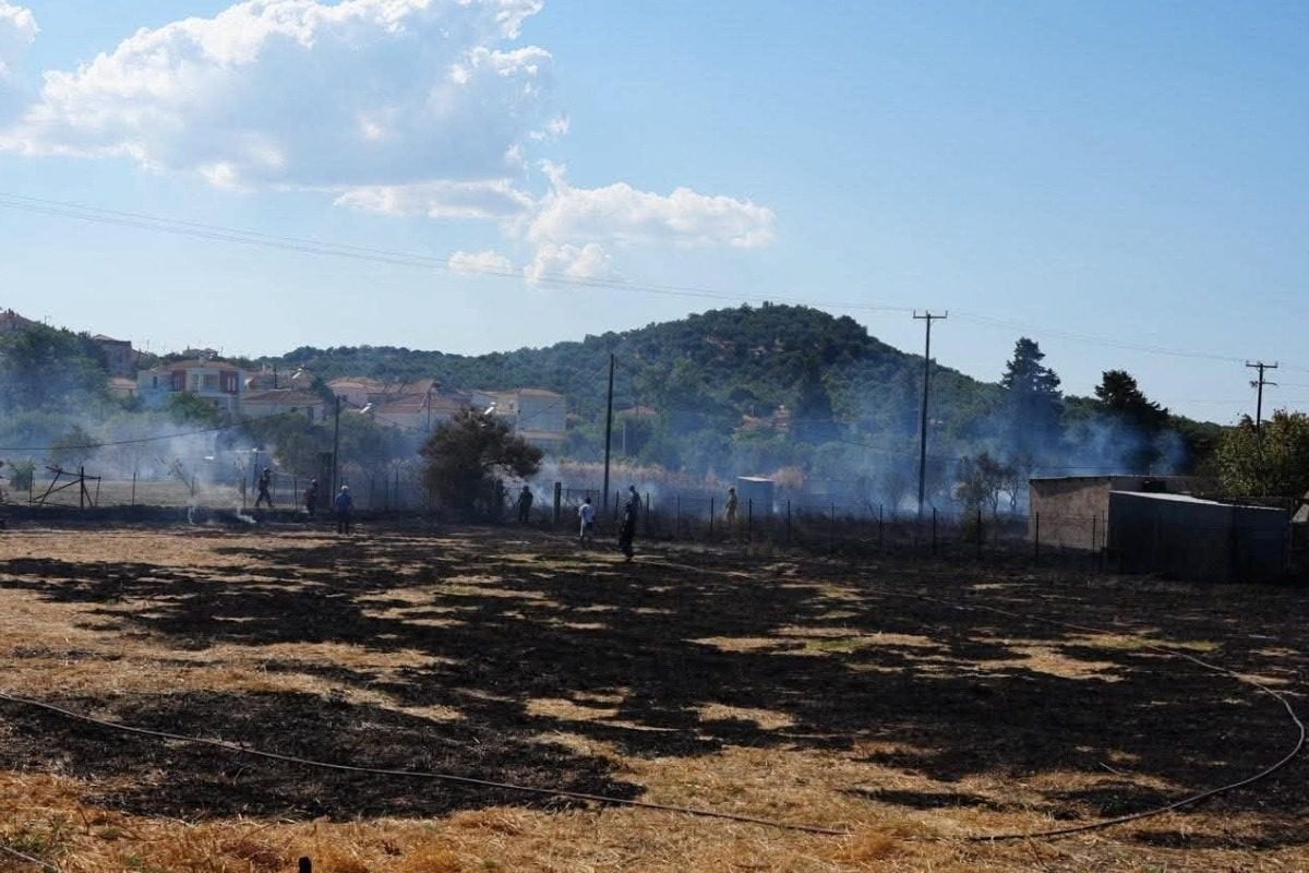 Φωτιά στη Λέσβο – Επιχειρούν και εναέρια μέσα
