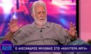 Αλέξανδρος Μυλωνάς: «Τη δεκαετία του ’80 στη Νέα Υόρκη έκανα παραστάσεις στο Off-Off-Broadway που σημαίνει ότι δεν πληρώνεσαι»