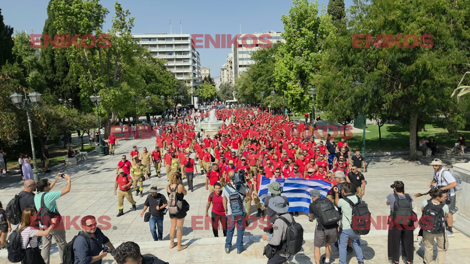 εποχικοί πυροσβέστες- διαμαρτυρία