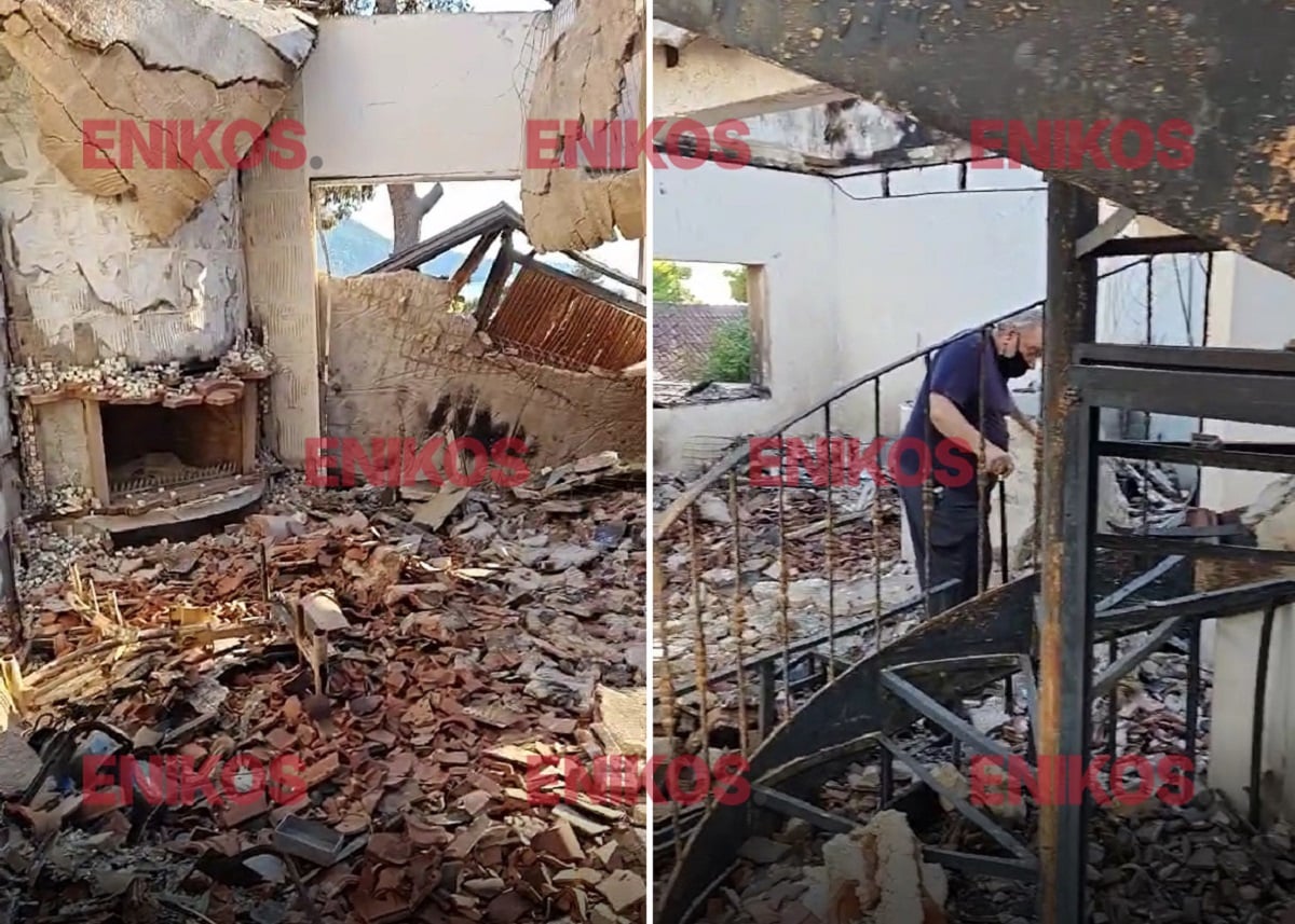 Καταστράφηκε ολοσχερώς το εξοχικό του Τάσου Χαλκιά στο Πόρτο Γερμενό – «Έχυσα αίμα για να το κάνω» – ΒΙΝΤΕΟ