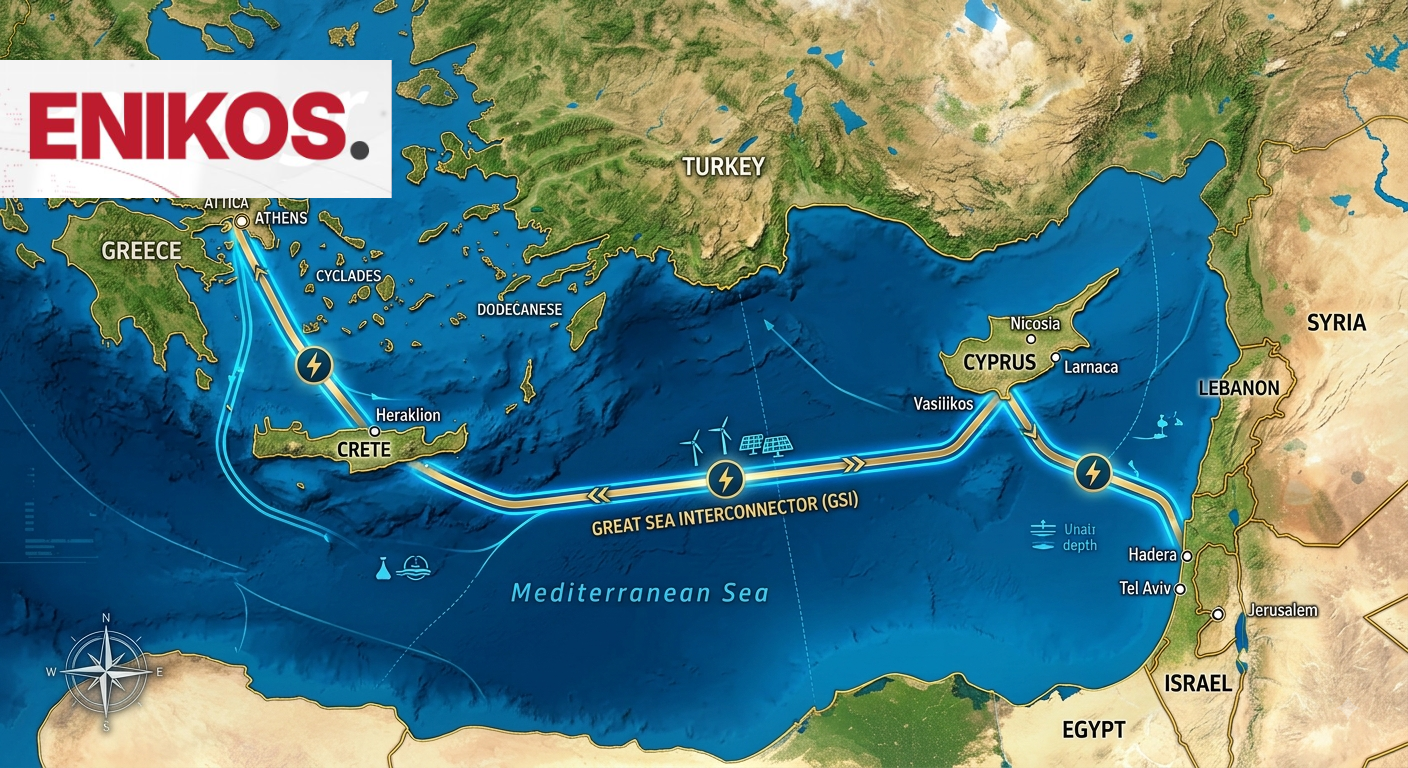 GSI: Ο ηλεκτρικός «EastMed» και η «γαλάζια συμμαχία» Ελλάδας – Κύπρου – Ισραήλ