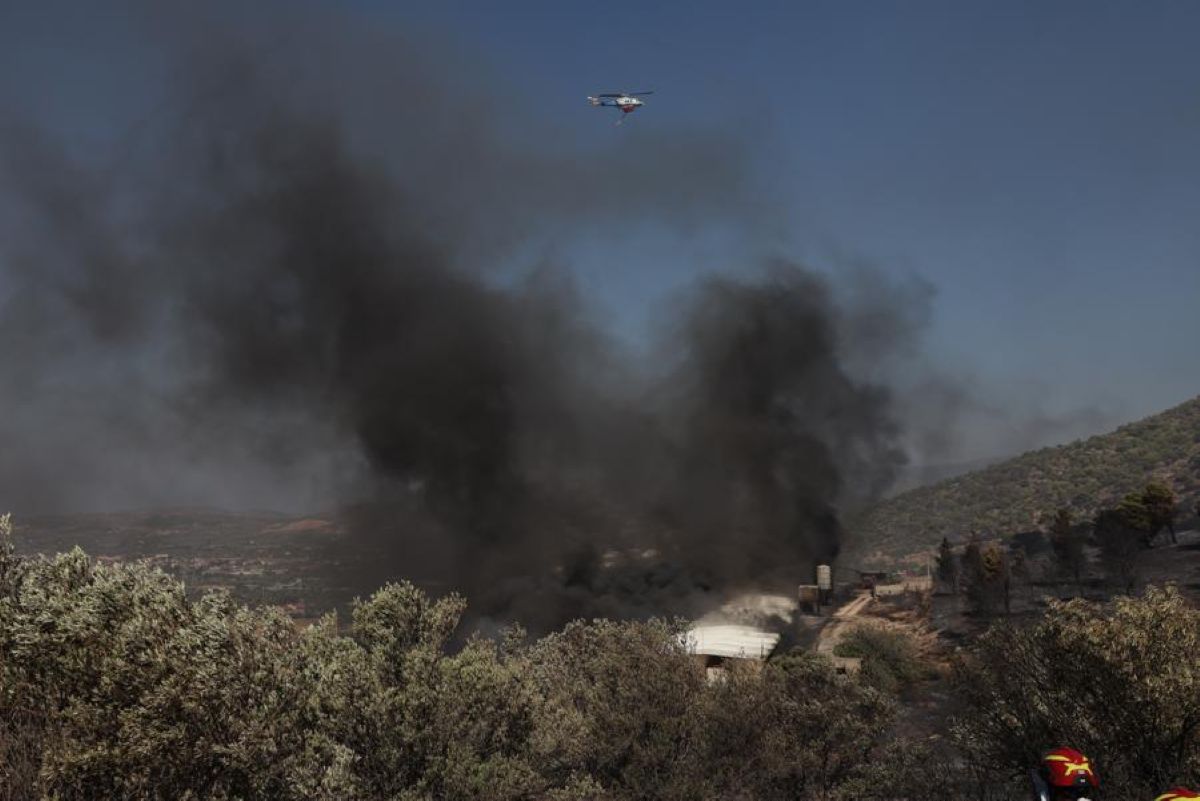 Φωτιά στον Κουβαρά Αττικής