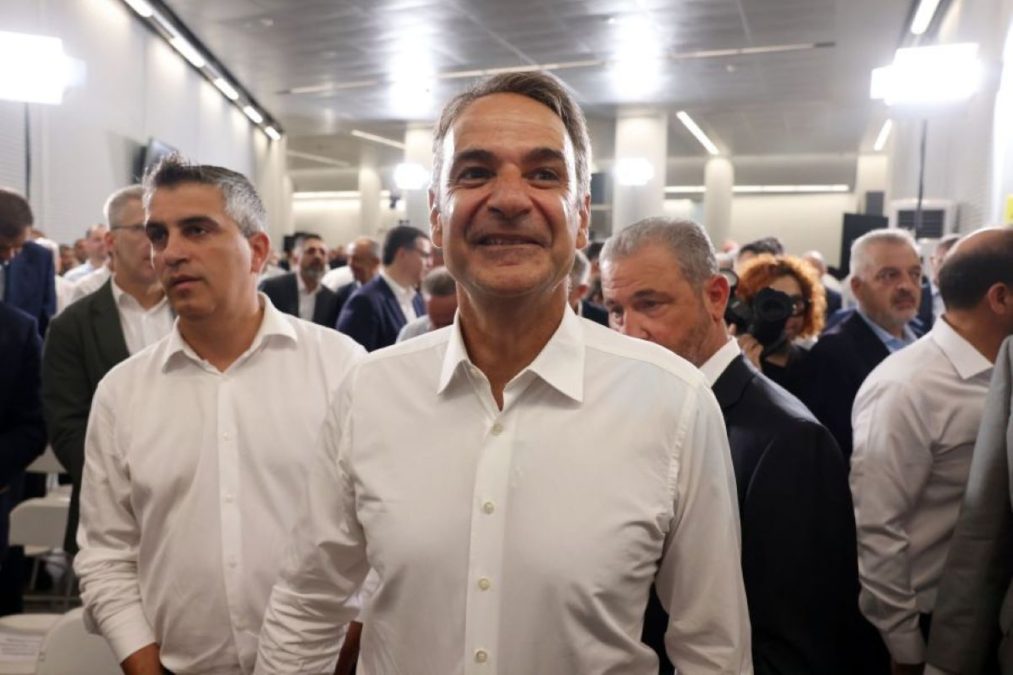 Ο Κυριάκος Μητσοτάκης στα εγκαίνια του Μετρό Καλαμαριάς