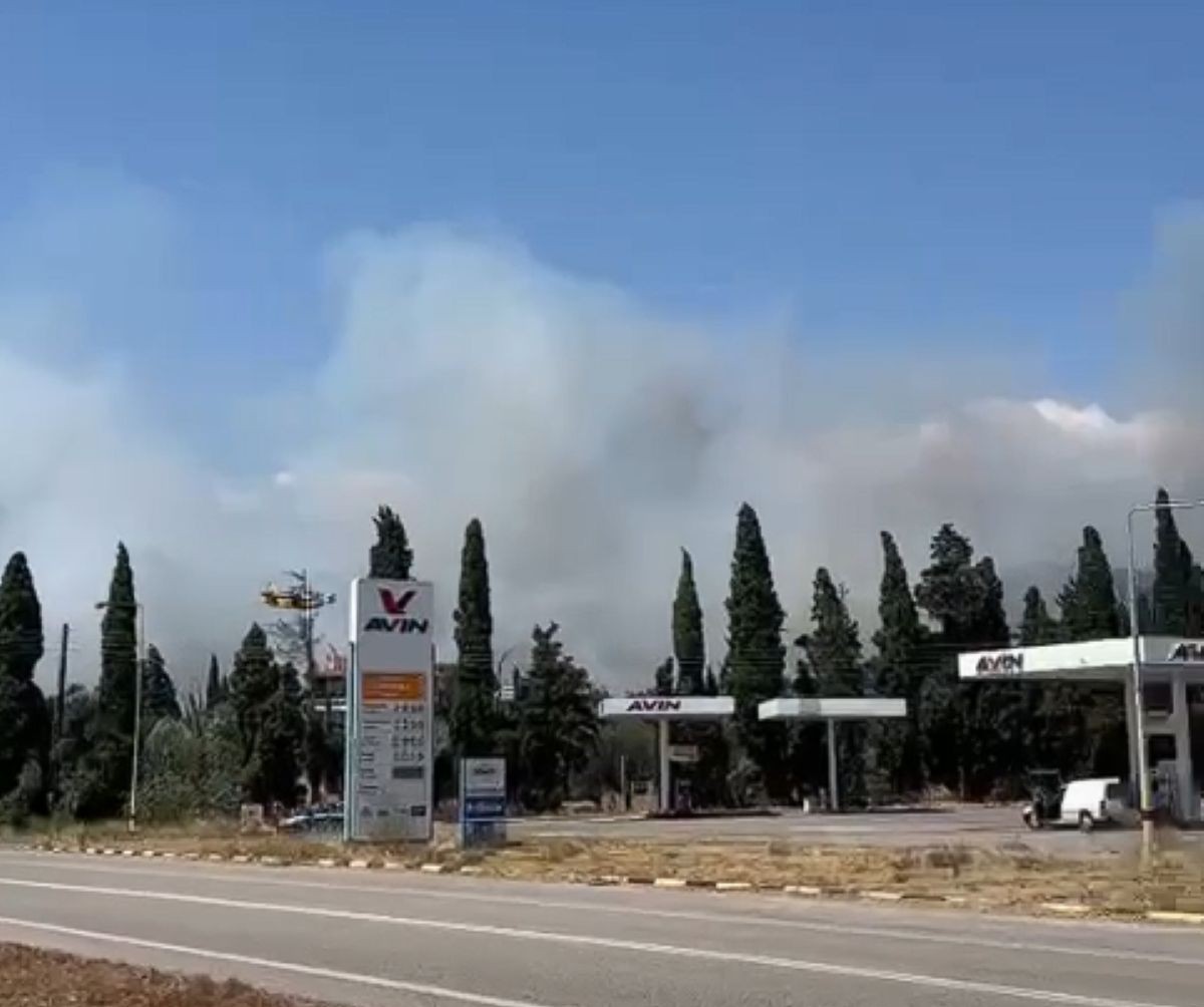 Φωτιά στην Μακύνεια Ναυπακτίας – Και εναέρια μέσα στη μάχη με τις φλόγες – Μήνυμα 112