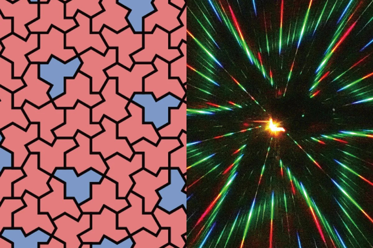 Μια ανακάλυψη στον τομέα των πλακιδώσεων (tiling), που κάποτε ανήκε καθαρά στα μαθηματικά, αποκάλυψε ένα αναπάντεχο οπτικό φαινόμενο όταν αναπαράχθηκε σε νανοκλίμακα. Πηγή: SciTechDaily.com 