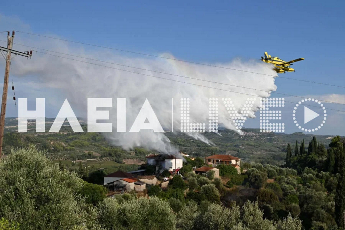 Ηλεία: Φωτιά σε αγροτοδασική έκταση στο Χειμαδιό – Επιχειρούν και εναέρια μέσα