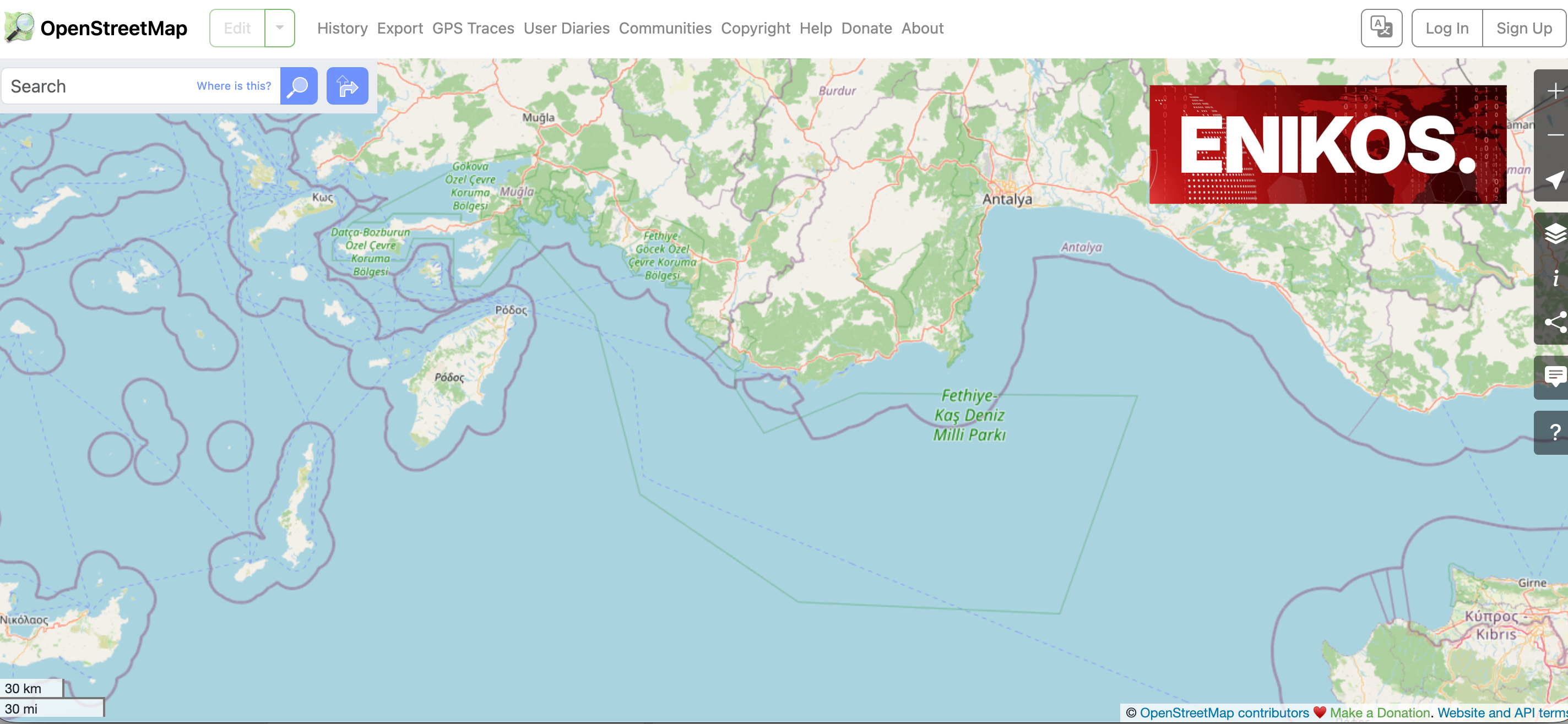 Εξαφανίστηκε το «τουρκικό πάρκο» από το MarineTraffic – Επιμένουν στο OpenStreetMap