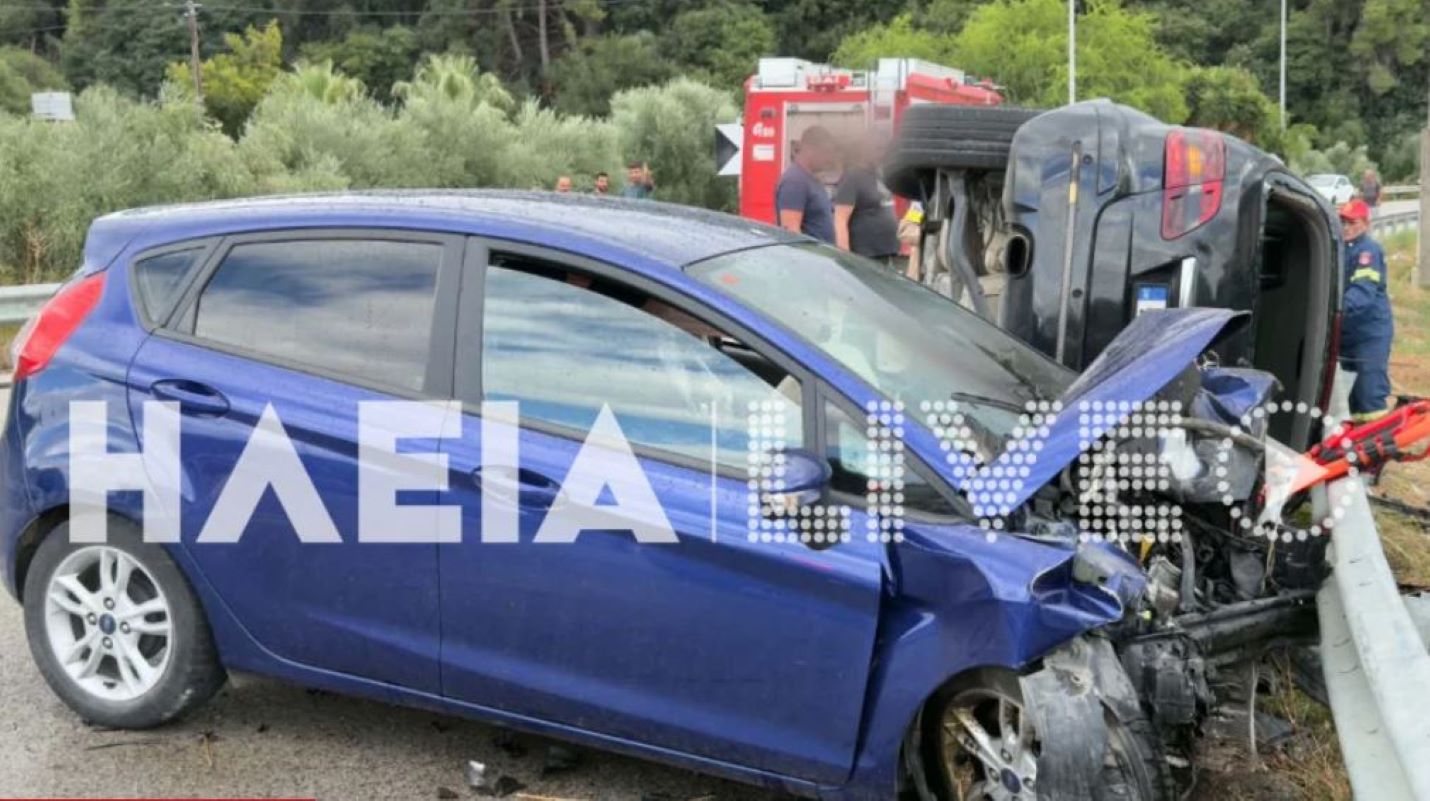 Ηλεία: Σοβαρό τροχαίο στην Εθνική Οδό Πύργου-Κυπαρισσίας – Έξι τραυματίες, ανάμεσά τους και δύο παιδιά – ΦΩΤΟ