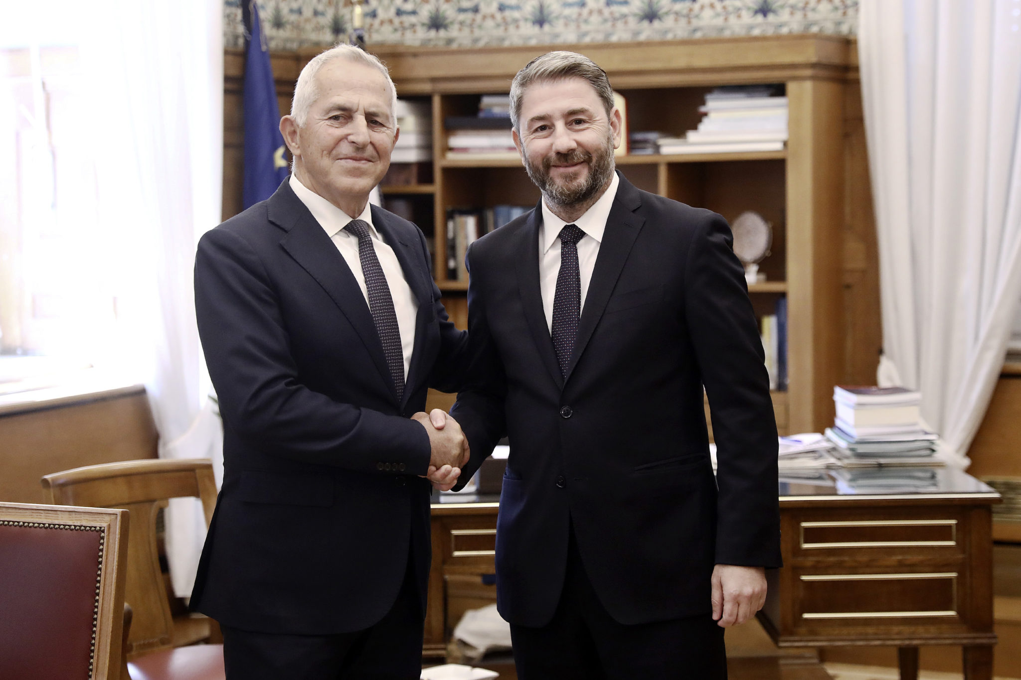 Ο Νίκος Ανδρουλάκης με τον Ευάγγελο Αποστολάκη