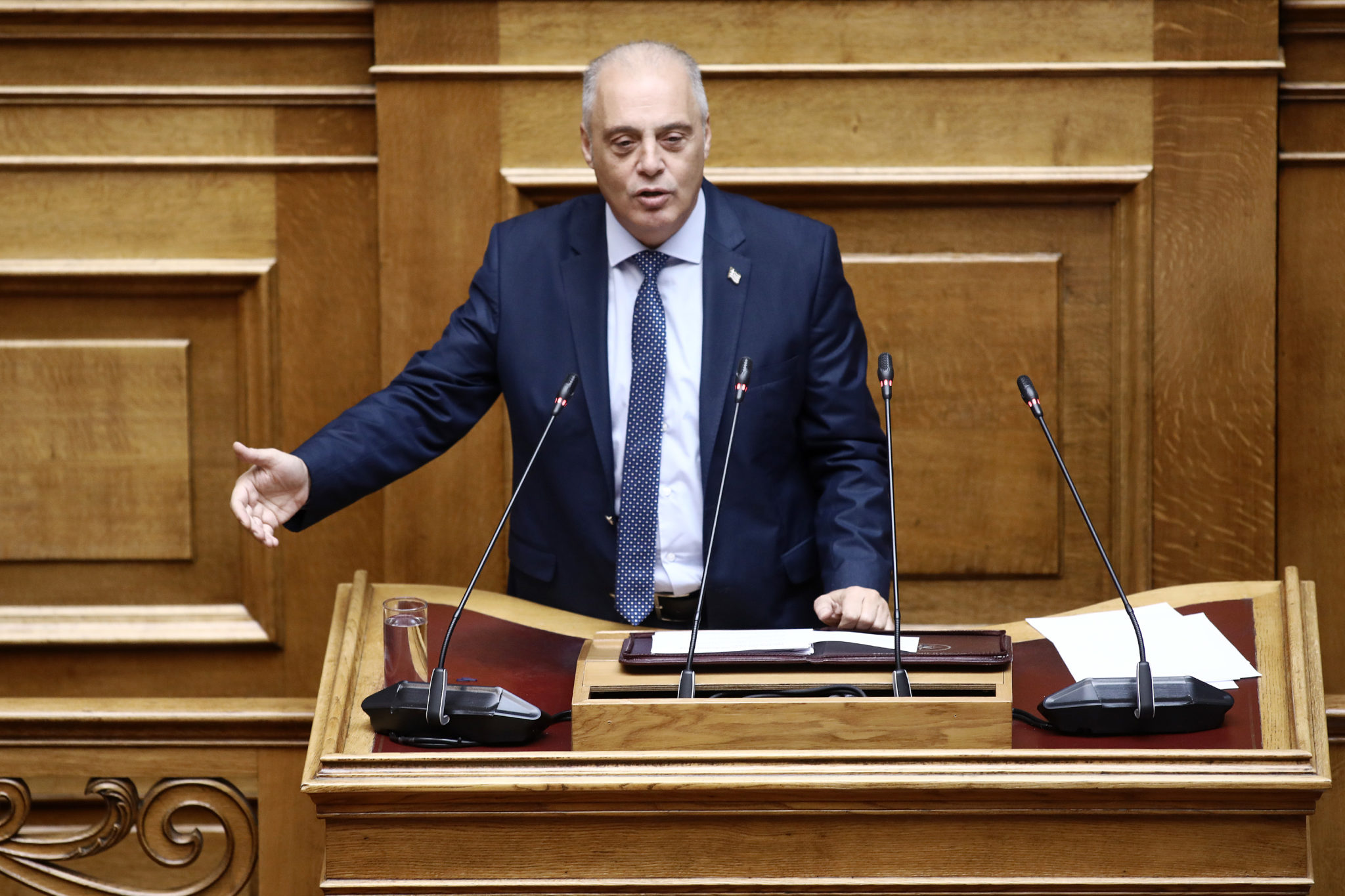 Ο Κυριάκος Βελόπουλος στη Βουλή