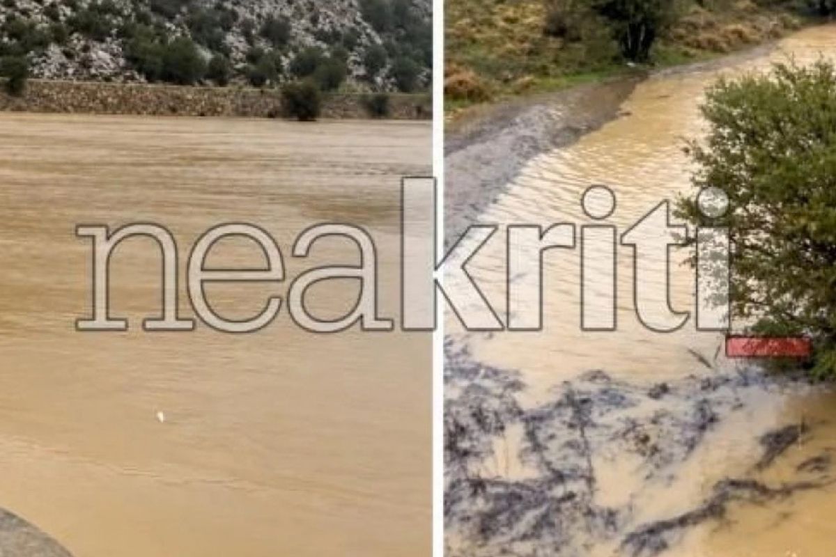 Λασίθι: Πλημμύρισε ο Χώνος – «Δεν έχουμε ξαναδεί τέτοια ποσότητα νερού», λένε οι κάτοικοι