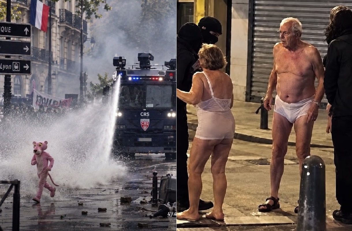 Γαλλία: Οι AI φωτογραφίες από τις διαδηλώσεις που έκαναν τον γύρο του κόσμου – Ο Ροζ Πάνθηρας και το ημίγυμνο ηλικιωμένο ζευγάρι