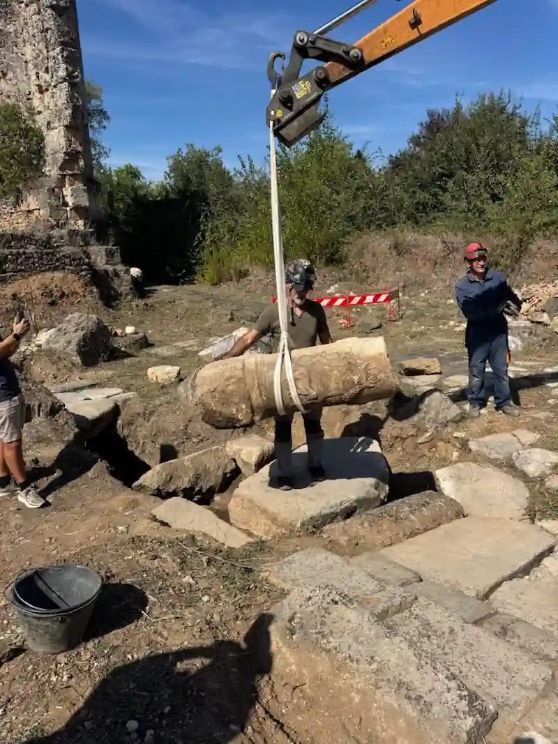 Ο κίππος (στήλη) που βρέθηκε στο Ακουίνουμ (Aquinum). Πηγή: Πανεπιστήμιο του Σαλέντο 
