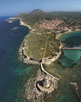 Το Κάστρο της Μεθώνης από ψηλά
