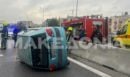 Θεσσαλονίκη: Tροχαίο με ανατροπή αυτοκινήτου - Μία γυναίκα μεταφέρθηκε στο νοσοκομείο